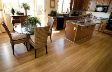 Hardwood flooring in kitchen